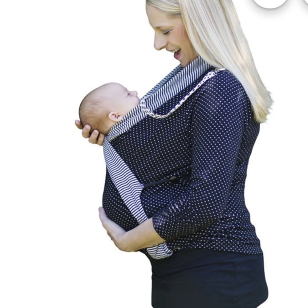 The mommy wrap Black Polka Dot .